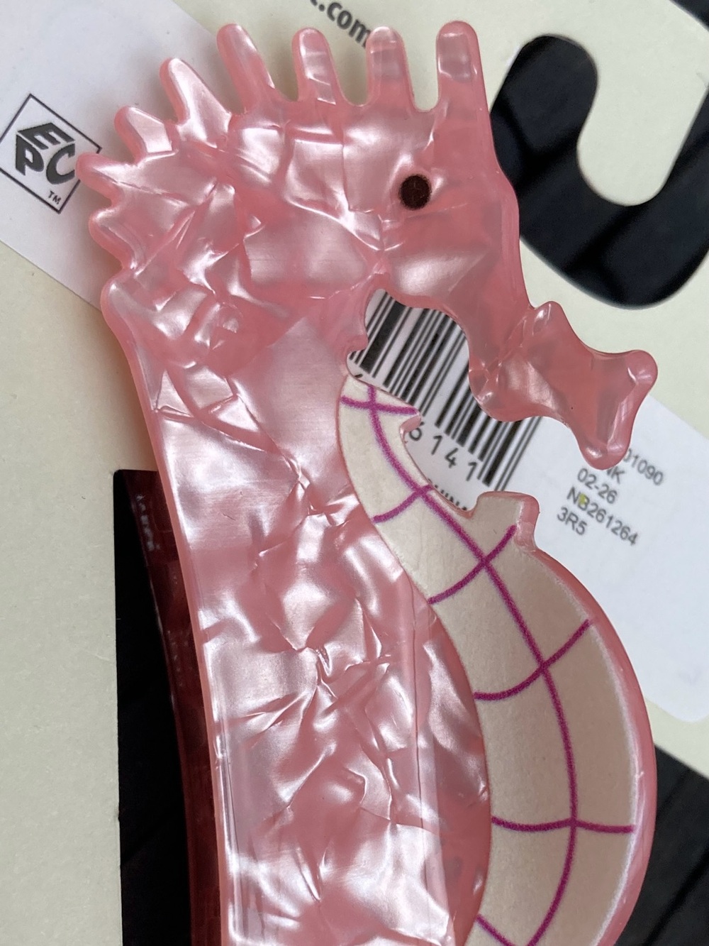 No Boundaries Pink Seahorse Hair Clip